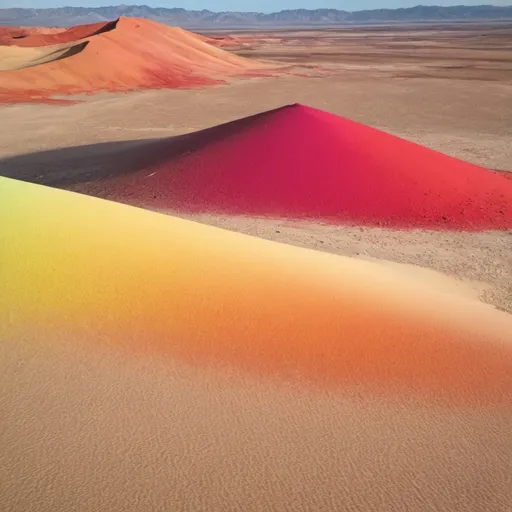 Prompt: A desert of all colors.