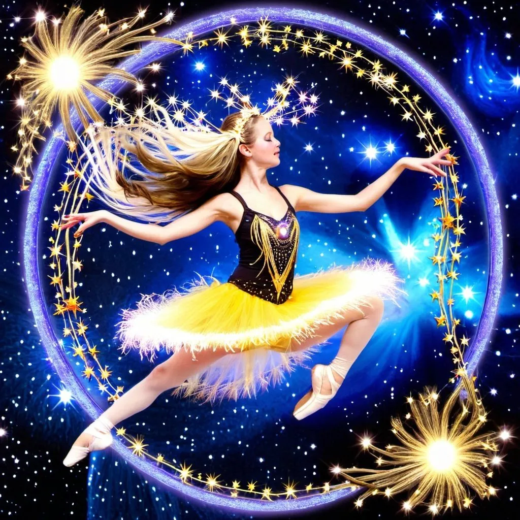 Prompt: Celestial Weaver in cosmic ballet