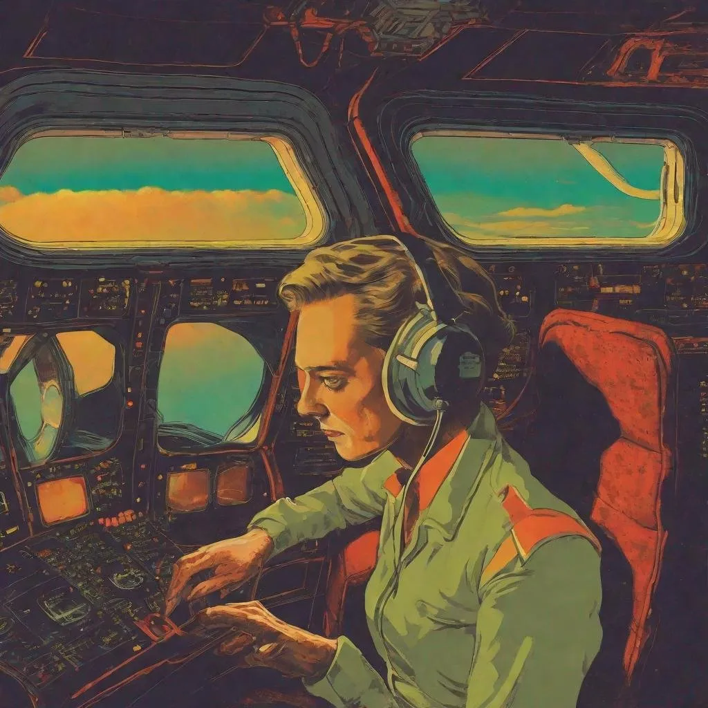 Prompt: in the aeroplane over the sea, beyond the black rainbow