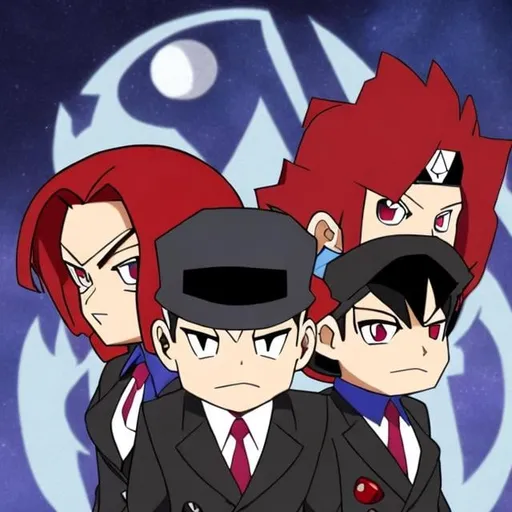 Prompt: Team Rocket
PREPARE FOR TROUBLE!
MAKE IT DOUBLE!

To protect the world from devastation
To unite all peoples within our nation
To denounce the evils of truth and love
To extend our reach to the stars above