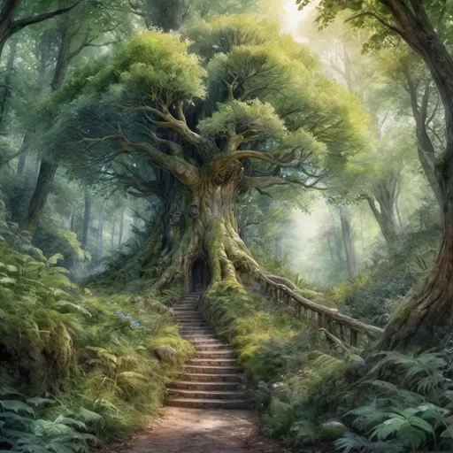 Prompt: best quality, masterpiece, realistic, digital art, hyper detailed, watercolor, DonM5yn1hXL Forest,fantasy, fariytale, magical, magic, 32K, HDR  