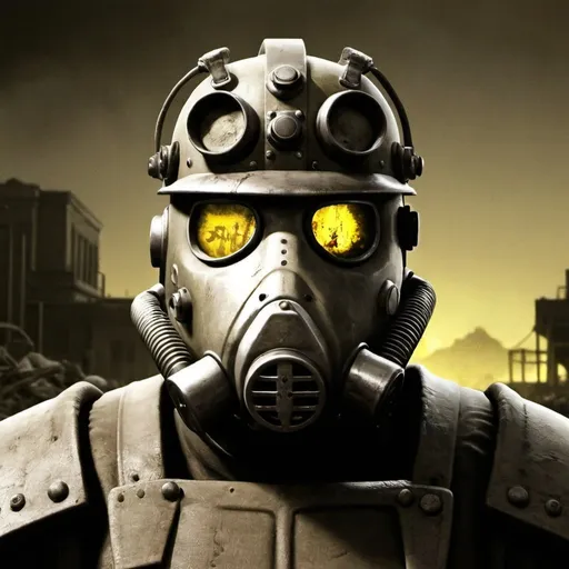 Prompt: Create me a fallout theme album cover name of the song Ashes We Trust