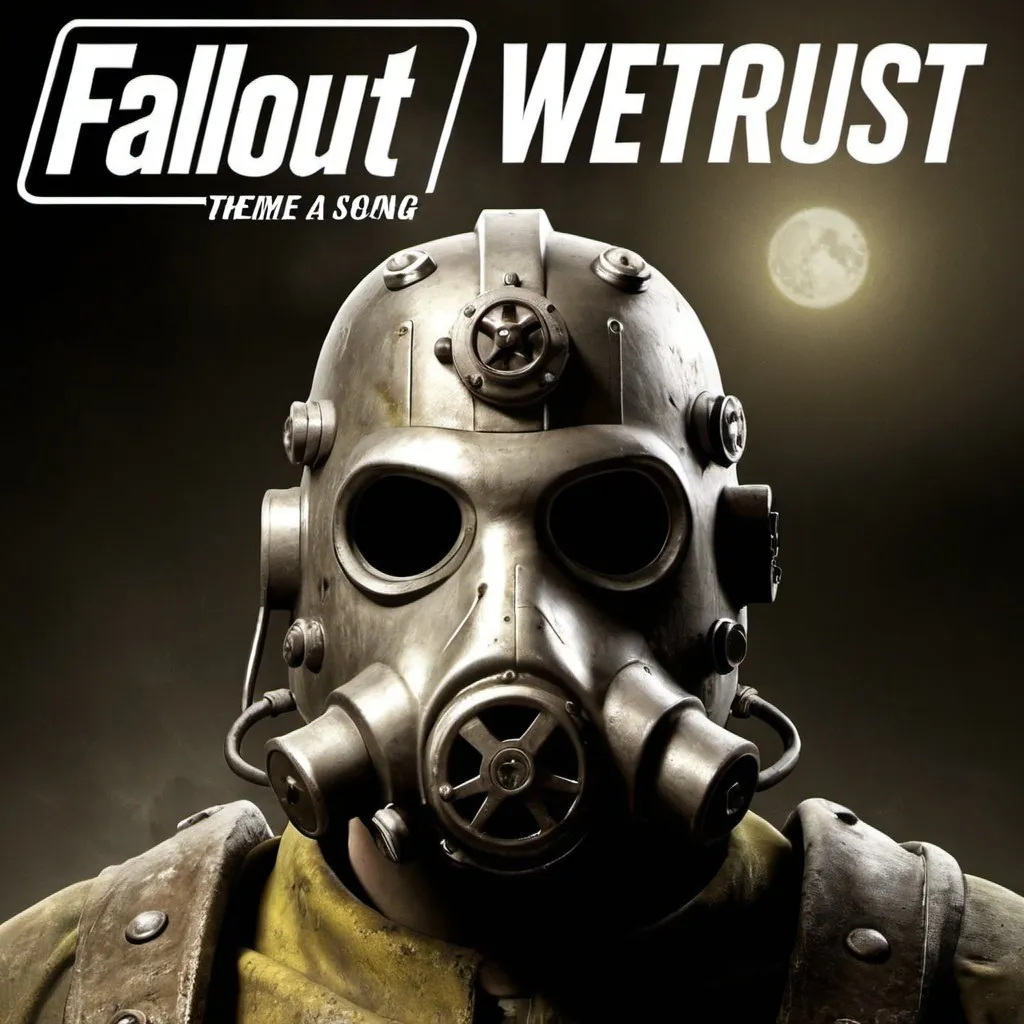 Prompt: Create me a fallout theme album cover name of the song Ashes We Trust