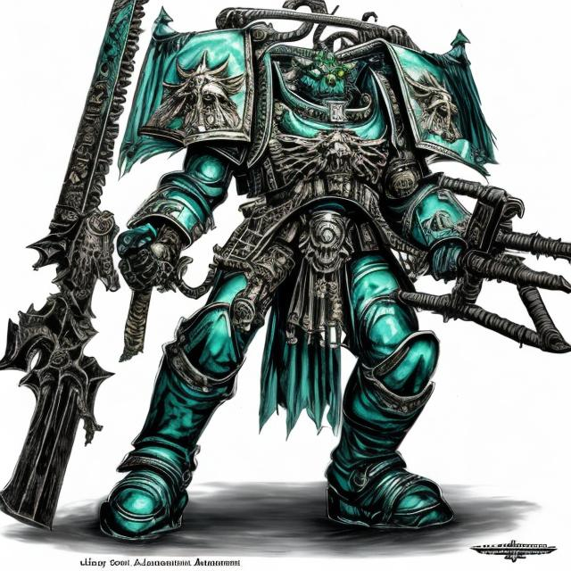 Prompt: Alpharius From Warhammer 40k in Junji Itos  art style