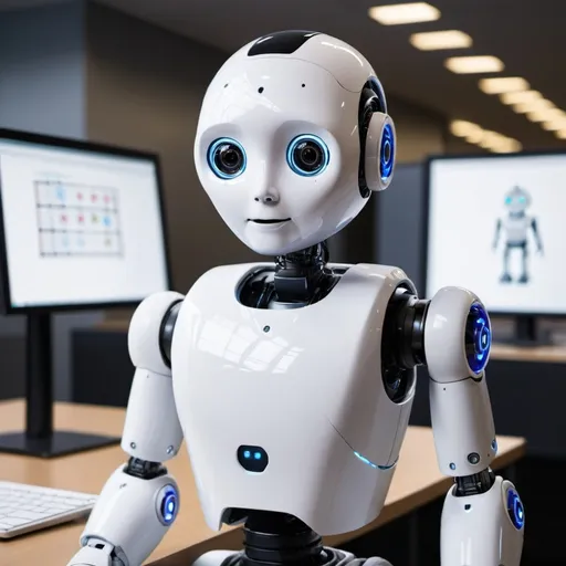 Prompt: Find an AI robot that teaches computers.