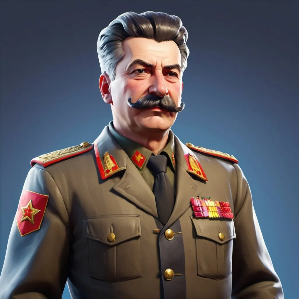 Prompt: Stalin as a Fortnite outfit