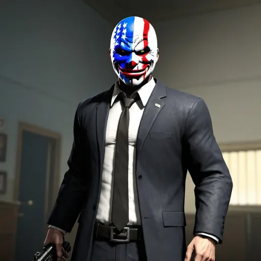 Prompt: Dallas from Payday 2 the game