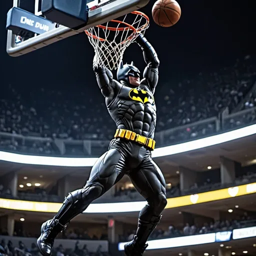 Prompt: Batman dunking 
