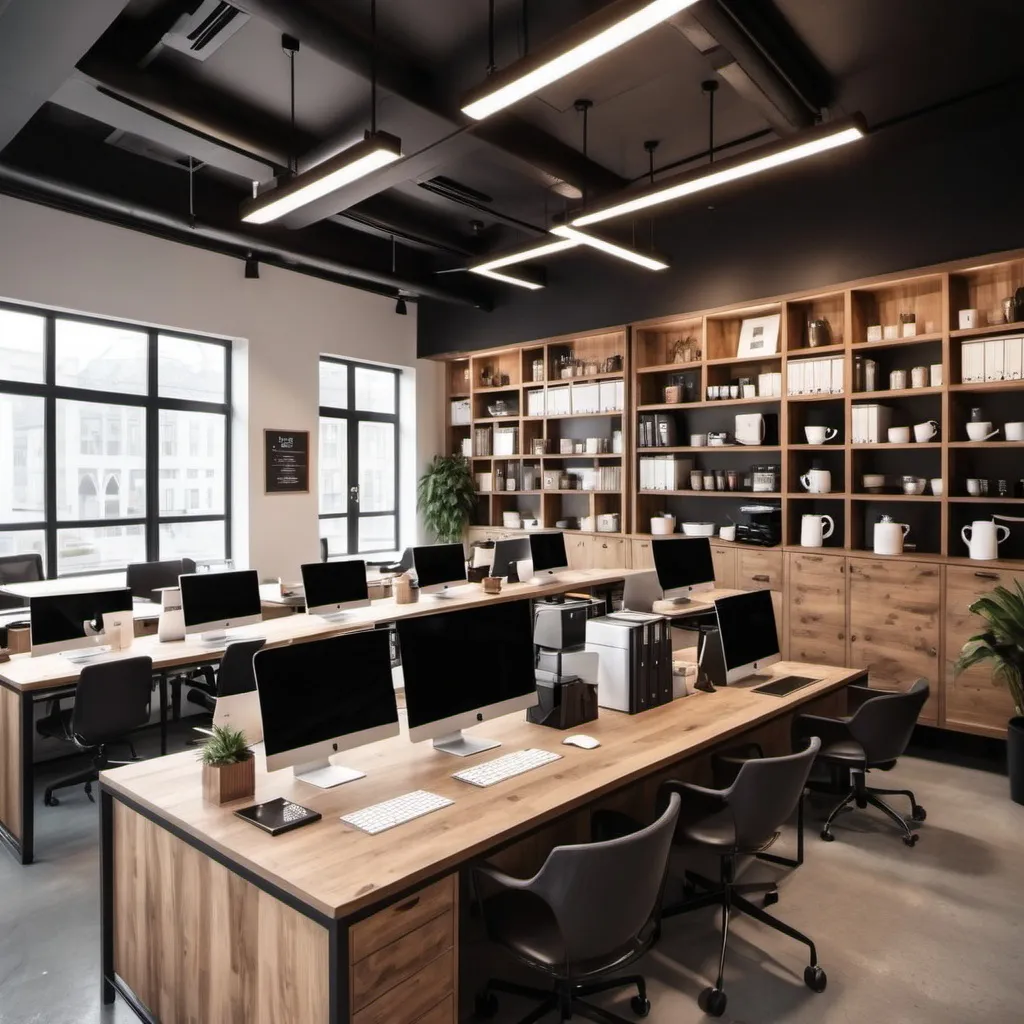 Prompt: Coffee office
