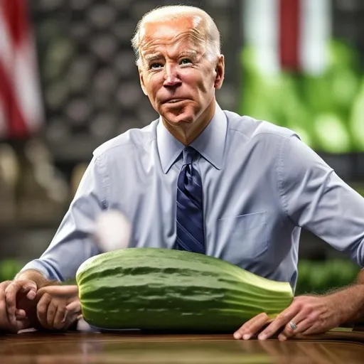 Prompt: Joe Biden as cucumber
