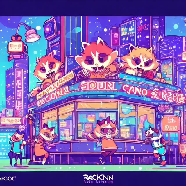 Prompt: Anime illustration of cartoon raccoons, possums, and skunks doing karaoke, realistic living room, burning city, view through windows, detailed fur with natural reflections, energetic atmosphere, highest quality, anime, detailed characters, karaoke singers, dynamic lighting, burning city background, apocalypse karaoke