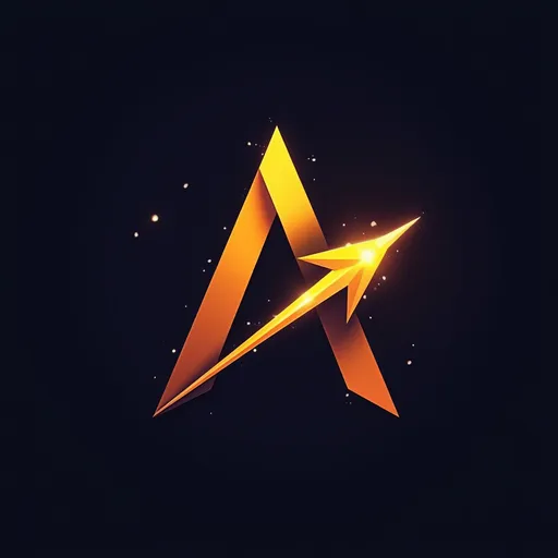 Prompt: Make a logo with the letter A , make it into the shape of a Star, make it look like a shooting star made it 