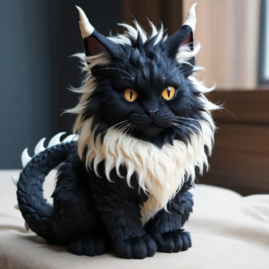 fluffy cat dragon.