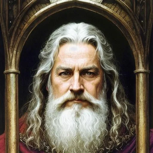 Prompt: traditional looking wise wizard, epic high-fantasy, D&D, lord of the rings, ultra-detailed, digital art, cinematic, artstation, art by Alan Lee and John Howe
