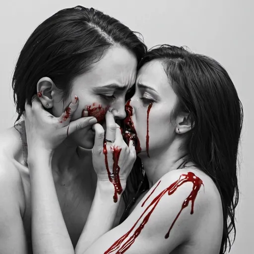 Prompt: Blood tears