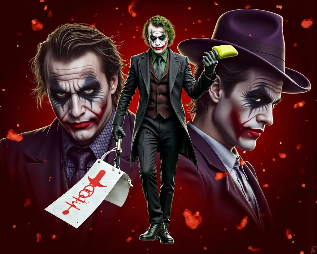 Prompt: Recreate the attached image to image but with Joker