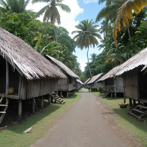 Prompt: solomon islands villages