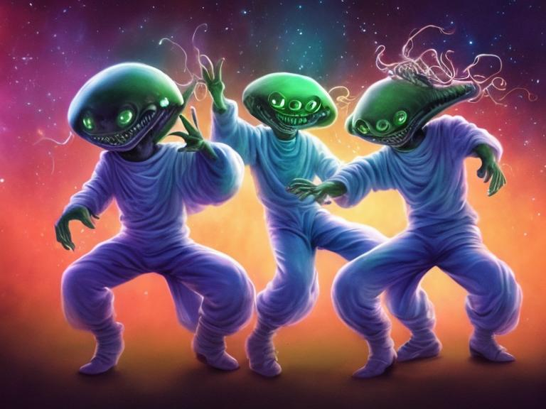 Prompt: dancing 
aliens
