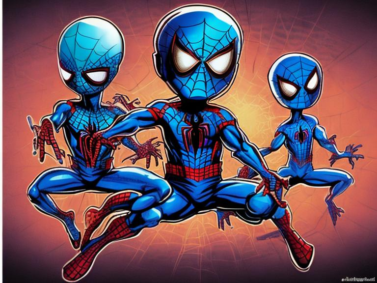 Prompt: dancing
aliens 
spider man