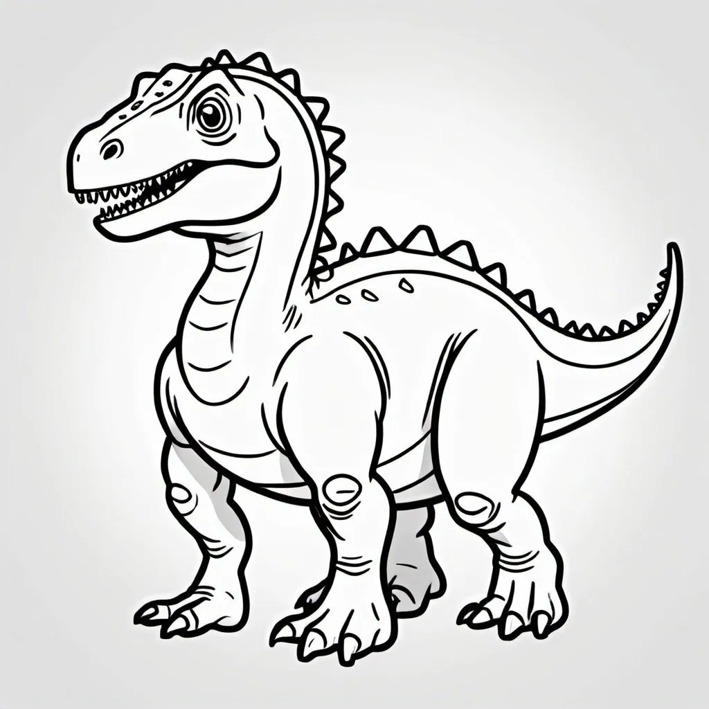 Prompt: Draw dinosaur line art 