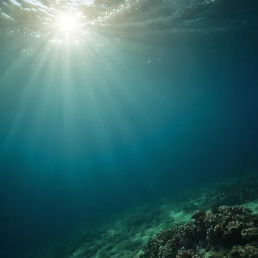 Prompt: sea light, underwater 
