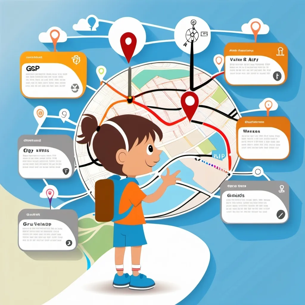 Prompt: GPS tracking system for kids, a mind mapping tool

