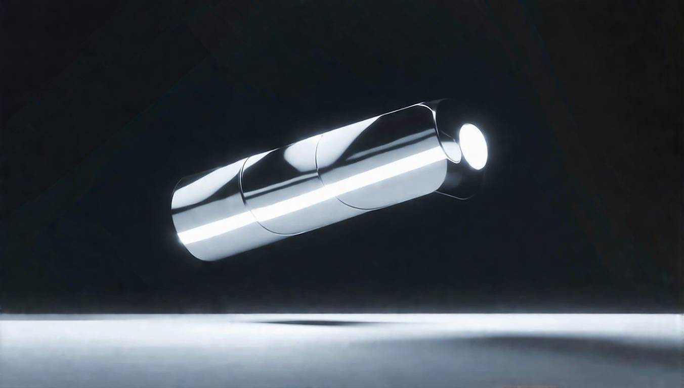 Prompt: A futuristic scene where a perfectly round square is slowly transforming into a sleek, metallic cylinder, floating in mid-air. The square rotates gently, with its sharp corners tracing a glowing circular outline. As it turns, the square’s edges smooth out and extend upwards, forming a shiny, seamless cylindrical body. The transformation is set against a backdrop of soft, ethereal light, with abstract geometric patterns in the distance, hinting at the merging of mathematical precision and organic flow.