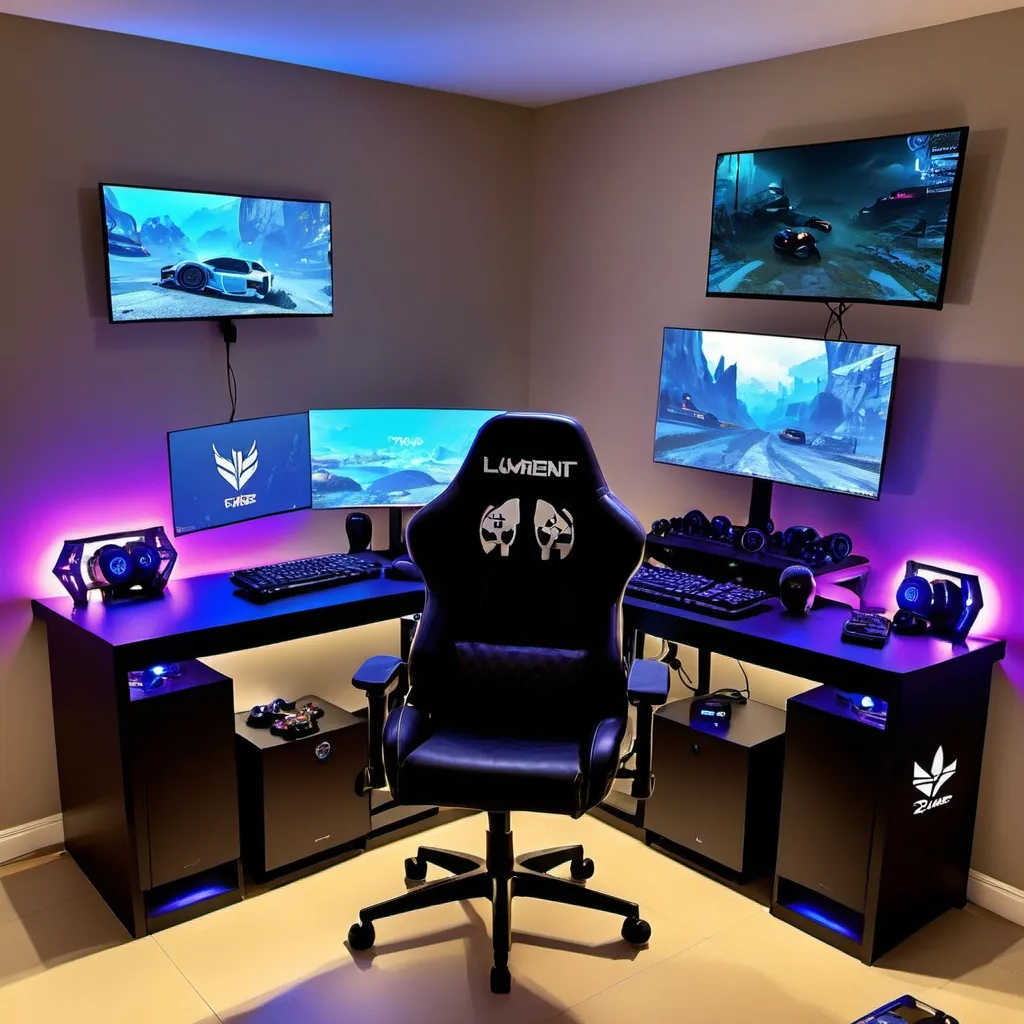 Prompt: gaming setup