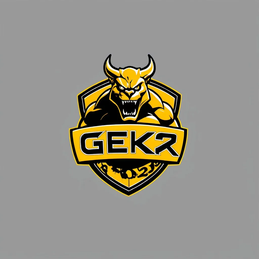 Prompt: Create a logo that says GEK262 and a bull