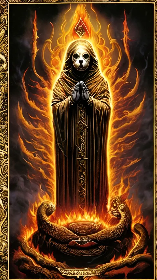 Prompt: The heretic seal beyond divine a prayer to a god who's deaf and blind the last rites for souls on fire