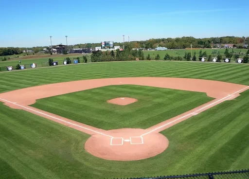 Prompt: A baseball diamond