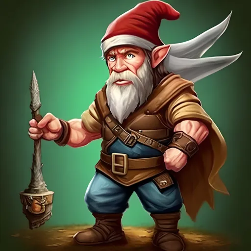 Prompt: chuck norris as a dnd gnome svirfneblin