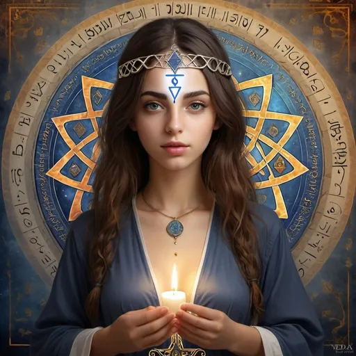 Prompt: A beautiful girl personifying the Kabbalistic concept of the sefira Yesod, masterpiece, digital art