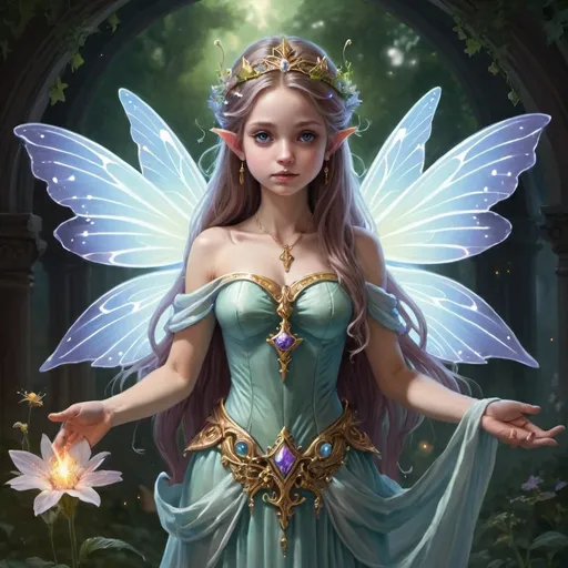 Prompt: A Fairy,The Daughter of the Lords of Truth, The 
Ruler of the Balance, the Justice
