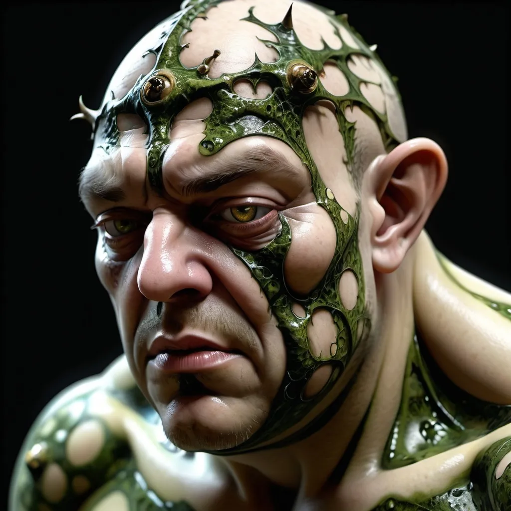 Prompt: Nurgle in human form.((fractal)),((deep wiew)),photographic,ultra high resolution,hyperdetailed, masterpiece, 3d modelling, digital art, Caravaggio art.
