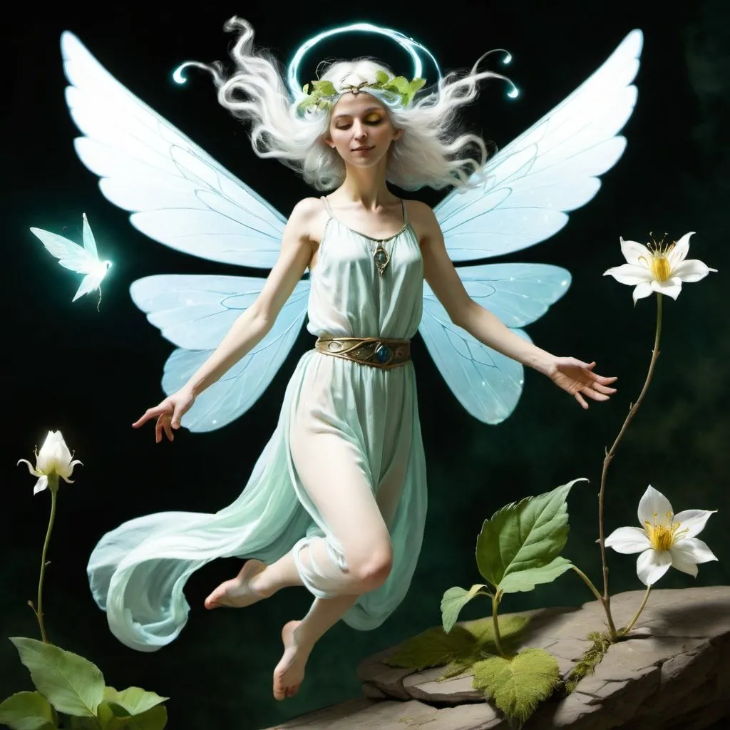 Prompt: A Sylph, the Spirit of the Aethyr, the Fool