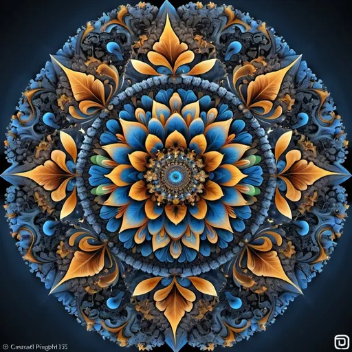 Prompt: π×(7+8+9)^(2)+56478904, mandala,fractal, deep wiew,photographic,ultra high resolution,hyperdetailed, masterpiece, 3d modelling.