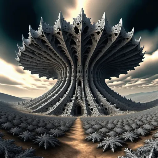 Prompt: I stand alone and gaze upon the battlefield.((fractal)),((deep wiew)),photographic,ultra high resolution,hyperdetailed, masterpiece, 3d modelling, digital art.
