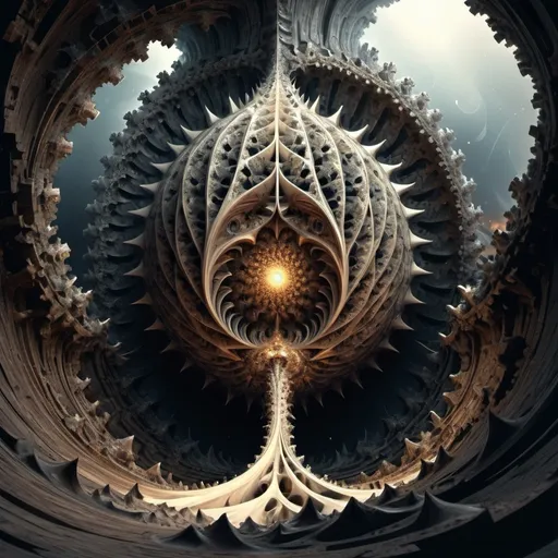 Prompt: Born between chaos and hatred, a lottery of fate.We sit on the brink of extinction.The world lies in wait.((fractal)),((deep wiew)),photographic,ultra high resolution,hyperdetailed, masterpiece, 3d modelling, digital art. 