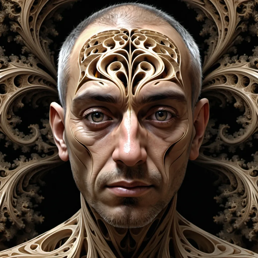 Prompt: Slaneesh in human form.((fractal)),((deep wiew)),photographic,ultra high resolution,hyperdetailed, masterpiece, 3d modelling, digital art, Caravaggio art.
