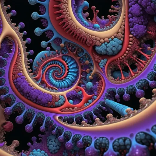 Prompt: 3+√(333×tan(13+13), fractal, Tzeentch,violet, blue and purplish red, organic matter, cellular colony, deep wiew,4k resolution,hyperdetailed, masterpiece, 3d modelling, abstract art, digital art