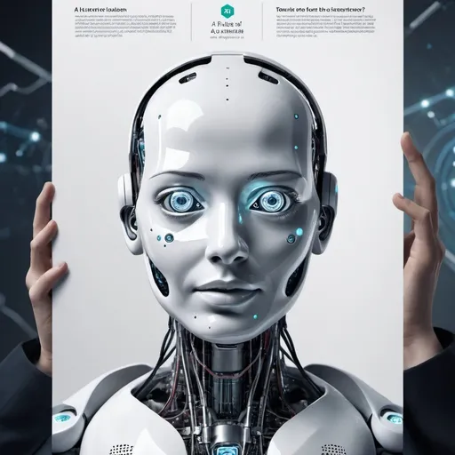 Prompt: A poster about the future of AI