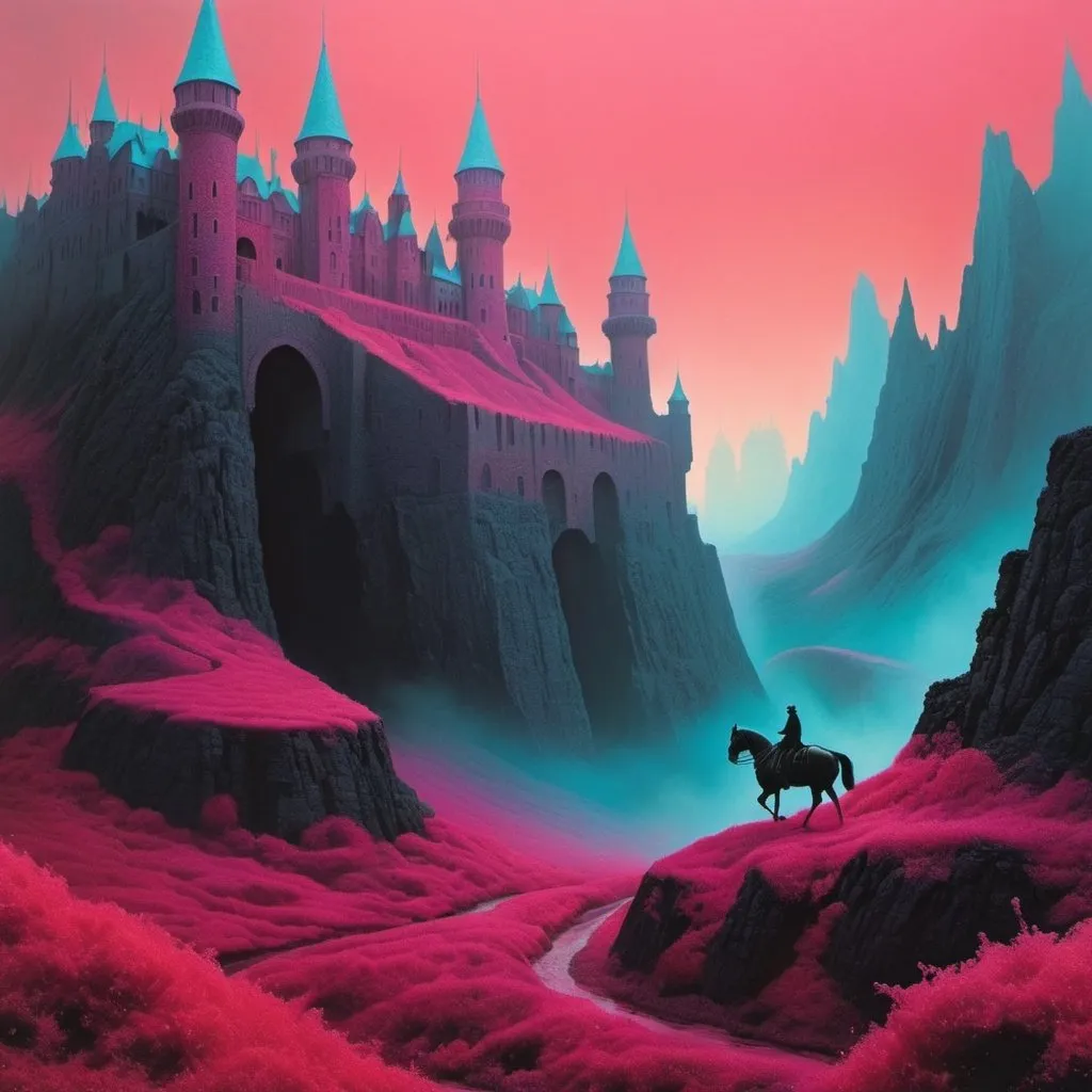 Prompt: candyland in the world of Beksinski, harpers bazaar