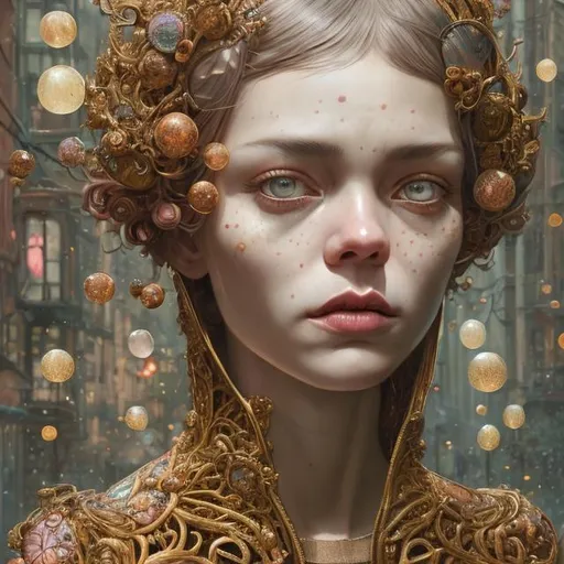 Prompt: woman with doe eyes, by martine johanna and simon stalenhag and chie yoshii and casey weldon and wlop : : ornate, dynamic, particulate, Pâte de Verre magical particles, masterpiece, rich colors, intricate, elegant, highly detailed, harper's bazaar art, fashion magazine, smooth, sharp focus, 8 k, octane render