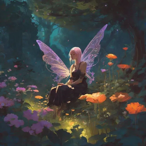 Prompt: illustration, steampunk garden fairy, nature, colorful, grunge, atey ghailan, Art by Jock,  pino daeni , art by lois van baarle and loish and ross tran , Charles Vess, Chiho Aoshima , Kay Nielsen, dark ambient, chiaroscuro, Simon Bisley, and H.R. Giger. insist artstation, art by stanley artgerm, painting by daniel f gerhartz,  art by Andrew Atroshenko, 

