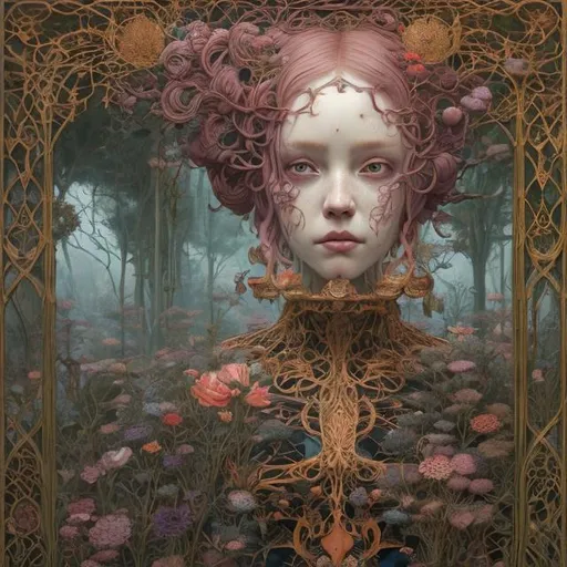 Prompt: ophelia, by martine johanna and simon stalenhag and chie yoshii and casey weldon and wlop : : ornate, dynamic, particulate, rich colors, intricate, elegant, highly detailed, harper's bazaar art, fashion magazine, smooth, sharp focus, 8 k, octane render