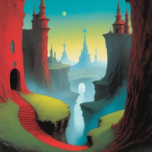 Prompt: dr Seuss in the world of Beksinski, harpers bazaar