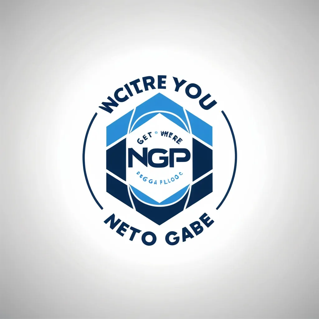 Prompt: Create a logo for a recruiting business named NGPG with the motto "get where you want to be" make it look modern and have the colors blue and white