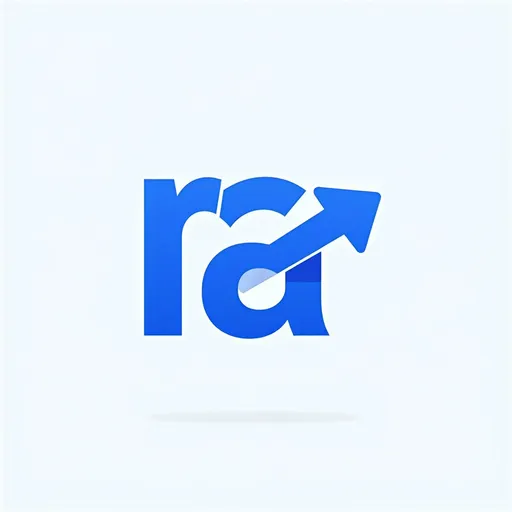 Prompt: "Querido diseñador, quiero un logotipo para mi marca personal, que será utilizado en redes sociales y otros materiales de marketing. El logotipo debe reflejar confianza y profesionalismo, usando una paleta de colores azules (azul cobalto y azul celeste) con un estilo limpio y moderno. El nombre es 'Ramiro Álvarez', y me gustaría incorporar las iniciales 'RA' en un monograma estilizado que pueda ser usado de forma independiente. También quiero un ícono que represente crecimiento, como una flecha ascendente o un gráfico, y que esté integrado con las iniciales o al lado del nombre."