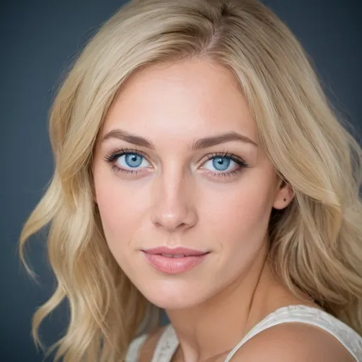 Prompt: A beautiful woman, 20’s blond hair blue eyes, very attractive 